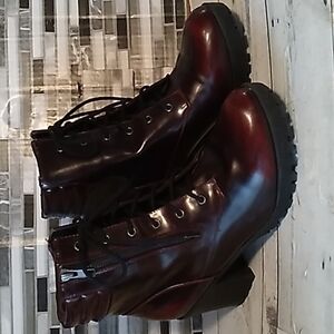 Vtg 1990 y2k heeled combat boots 👢10